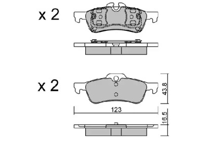 Комплект тормозных колодок AISIN BPMB-2001